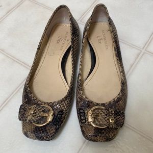 Animal skin print flats